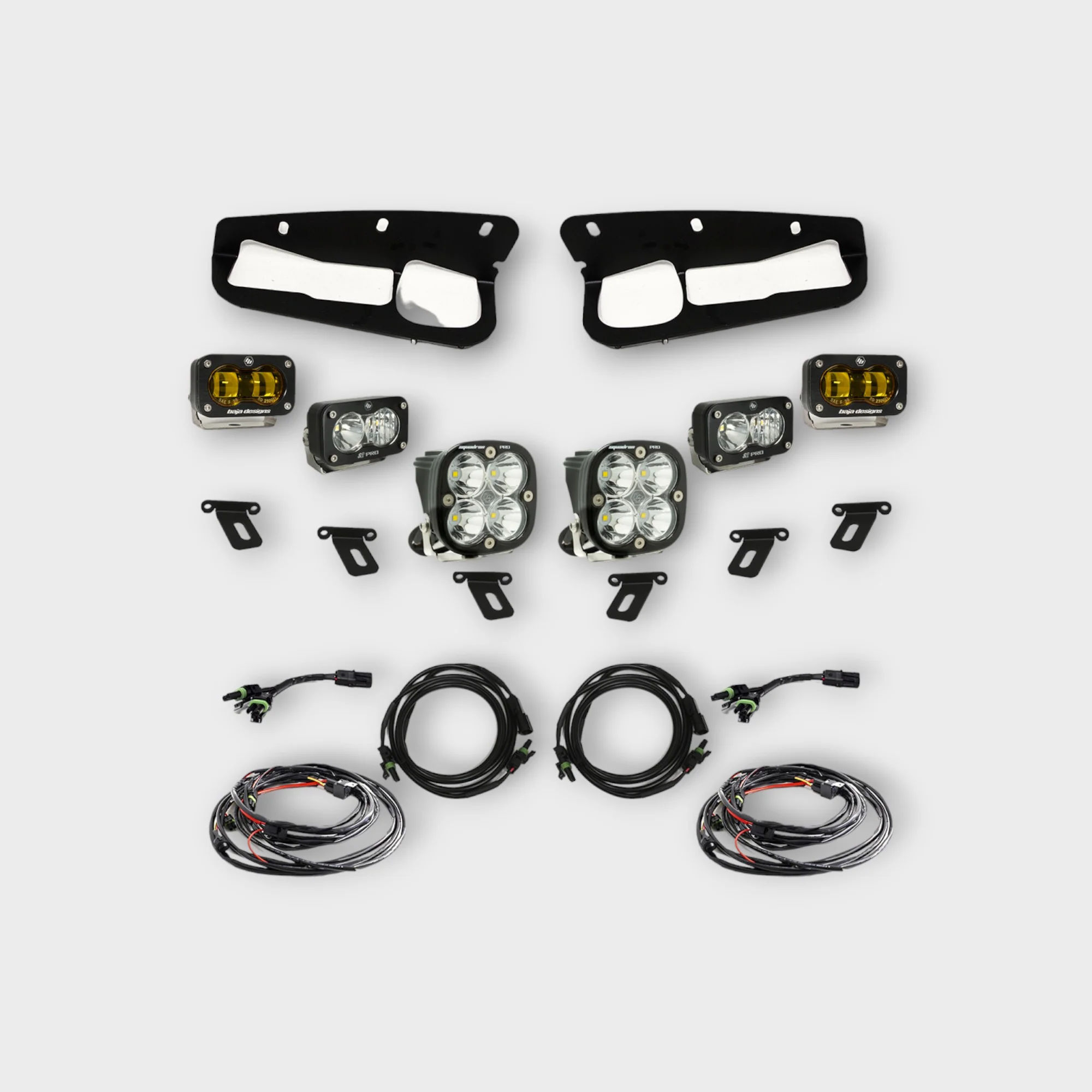 Baja Designs - Ford Bronco S2 SAE Amber FPK Pro for OEM Steel Bumper