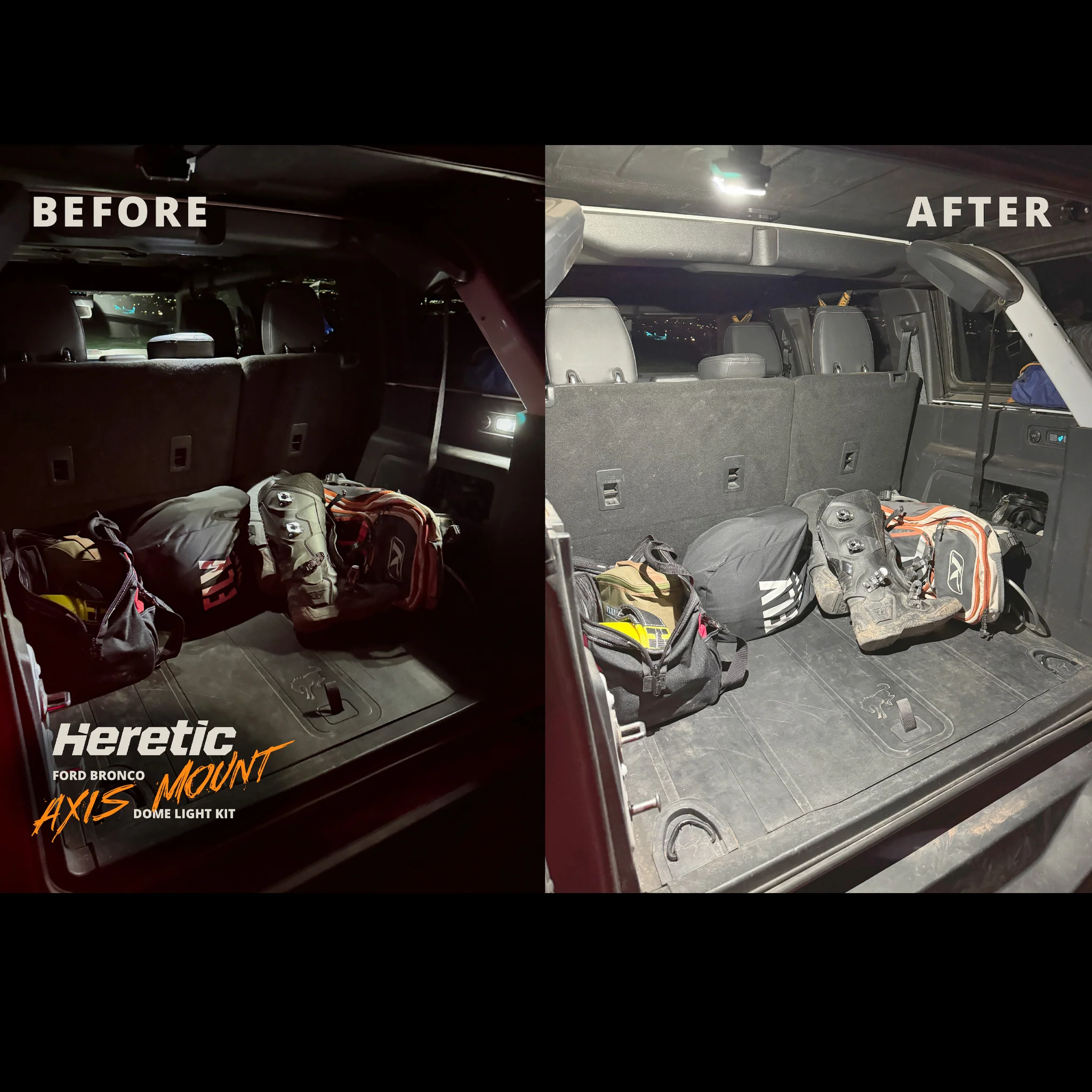 Heretic - Bronco Cargo Area Kit w/Axis Mount - Single Light - Image 2