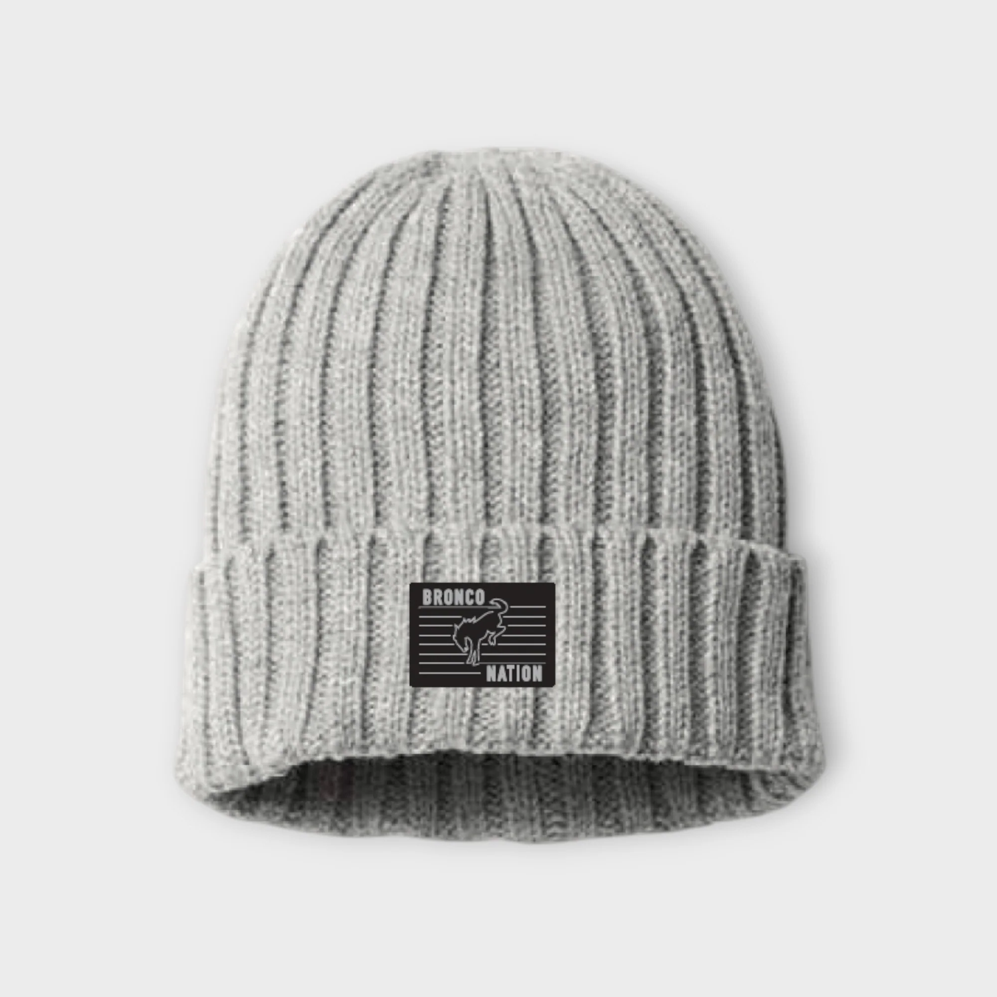 Bronco Nation - Ribbed Patch Beanie
