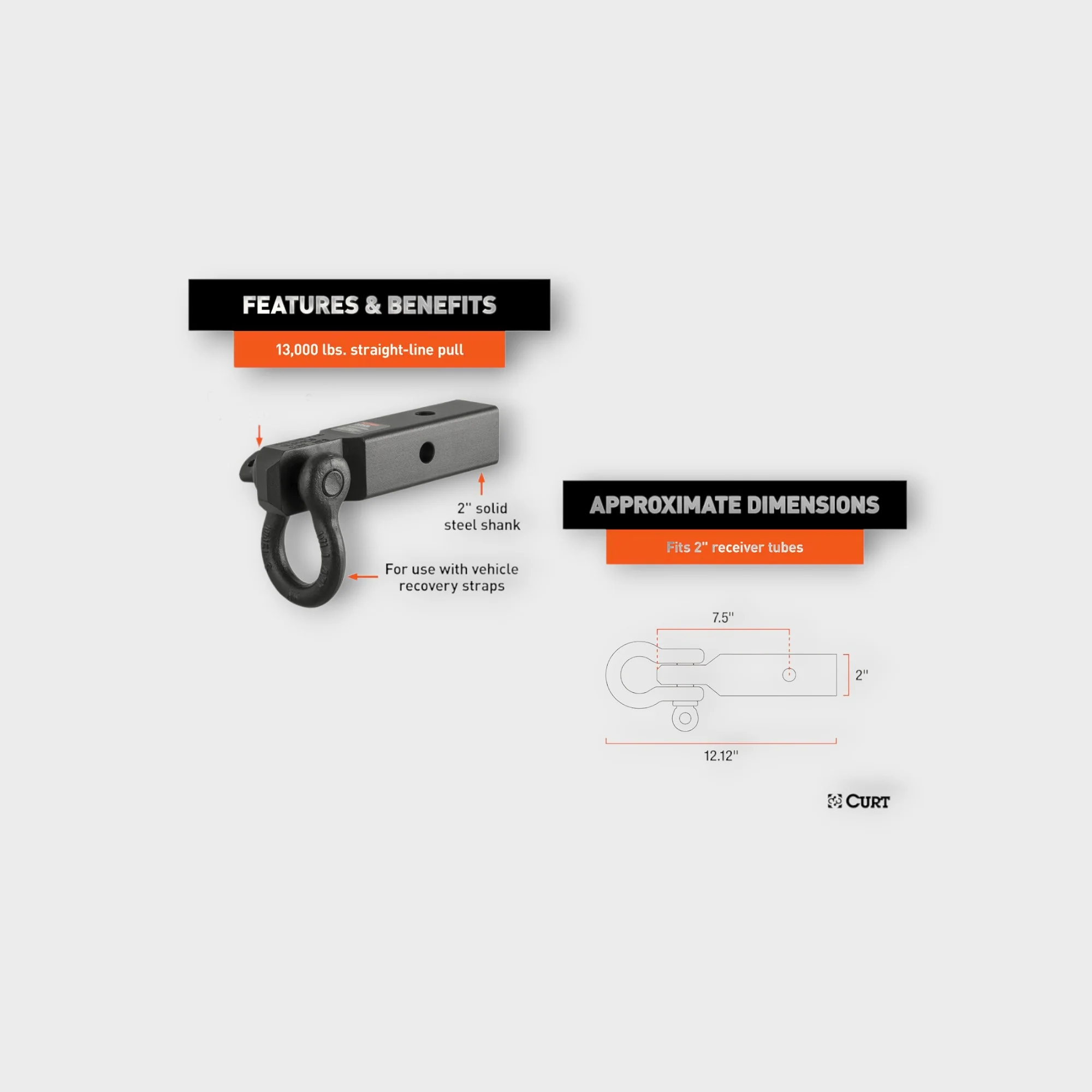 Ford - Curt Hitch Shackle Kit - Image 7