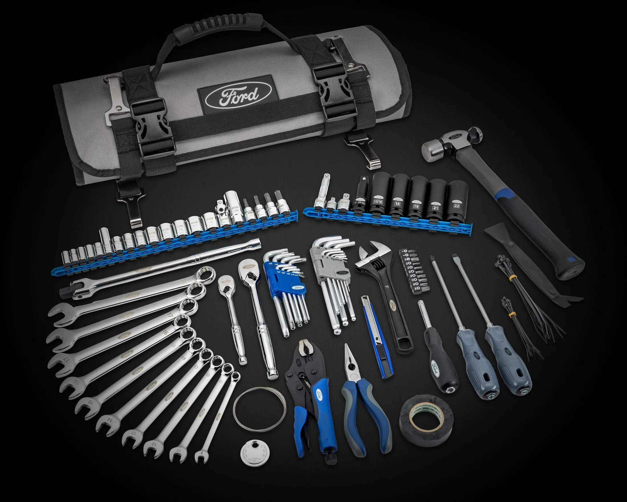 Motley - 86Pc Ford Brand Tool Roll - Image 2