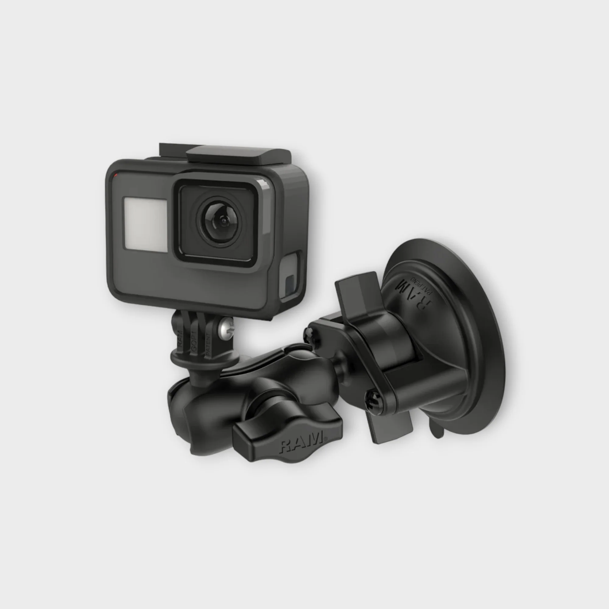 RAM® Twist-Lock™ Suction Cup Mount with Action Camera Adapter - Short