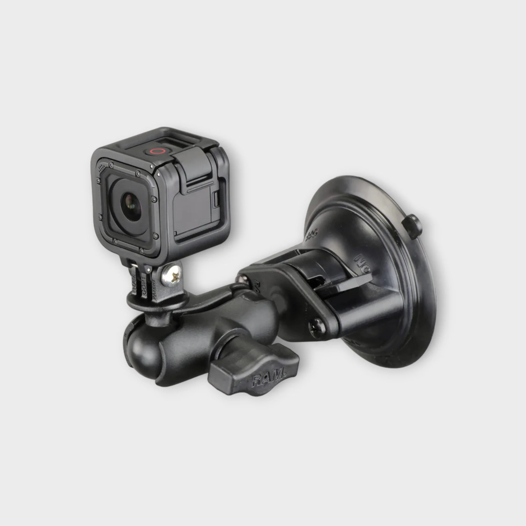 RAM® Twist-Lock™ Suction Cup Mount with Action Camera Adapter - Short - Image 2
