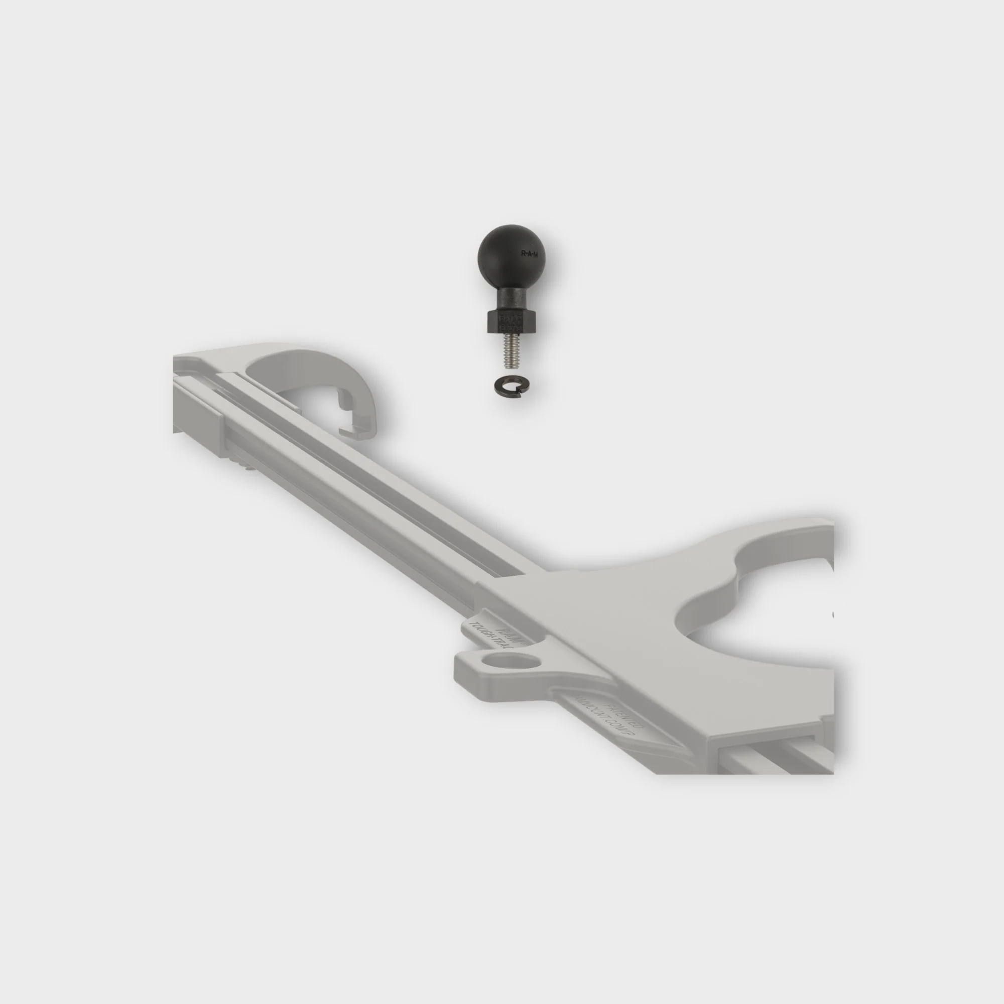 RAM® Tough-Ball™ with 1/4"-20 x .50" Threaded Stud and Lock Washer